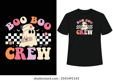 Boo Boo Crew Nurse Shirt Funny Halloween Nurse Shirts for Women Tshirt. idea for Halloween for RN, ICU, ER and registered nurses! spooky, scary trick or treat outfit! RN Shirts for Nurses.