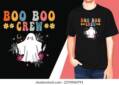 Boo Boo Crew Some Sheet T shirt Design or T shirt Design vector