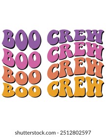 Boo Crew Spooky Retro Groovy Vintage, Halloween spooky teacher ghost shirt, groovy teacher shirt, Halloween Pumpkin Shirt, Boos Women Ghost Cute, ghoulish theme party, Retro, Shirt Print Template