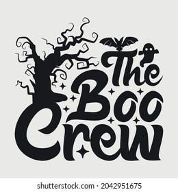 Diseño de vectores de tipografía de Boo Crew Svg 