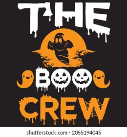 the boo crew t shirt design, vector file.