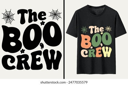 Das Boo Crew T-Shirt Design, Halloween Typografy T-Shirt