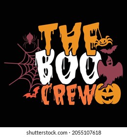 das typografische Design der Bootmannschaft, die halloween Kostümquoten, süße halloween-tee-Design-Ideen, Vektorgrafik