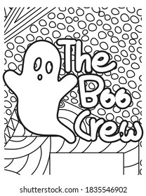 The boo crew.Halloween coloring book.
