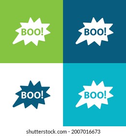 Boo Flat four color minimal icon set