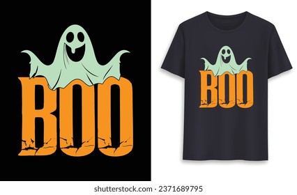 Boo. Funny honeyboo cartoon silhouette . Vector illustration for tshirt, website, print, clip art, poster and print on demand merchandise.