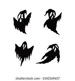 BOO, Ghost Halloween Character Vector