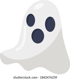 Boo Ghost Halloween Costume Concept Vector Icon Design, Holiday Celebrations and Halloween costumes Symbol on White background