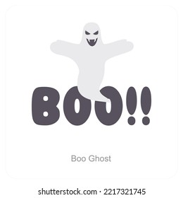 Boo Ghost and ghost icon concept