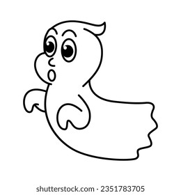 Boo ghost icon vector on trendy style for design and print