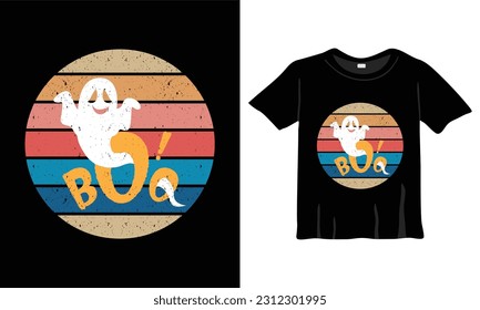 Boo! Ghost prank t-shirt vector design	