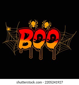 Boo Halloween Day vector t-shirt design that are perfect for coffee mug, poster, pillow cover, Canvas design.