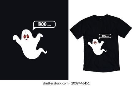 Boo Halloween design print template