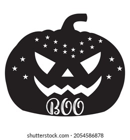 Boo Halloween Pumpkin Design T-shirt