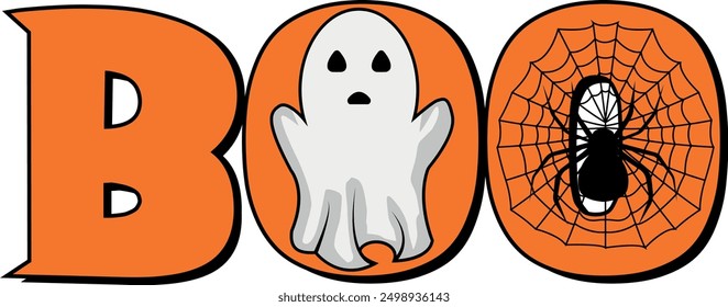 Boo, Cita de Halloween EPS, Diseño de camiseta de Halloween