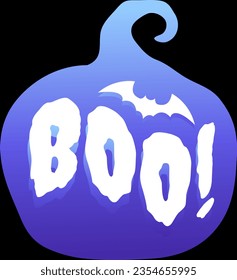 Boo Halloween Sticker in the black