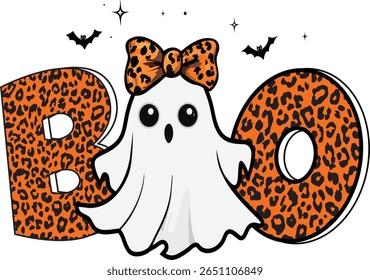 Boo Halloween t shirt design.