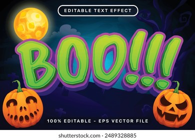 efecto de texto de halloween y efecto de texto editable con fondo de halloween