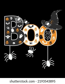 Boo Halloween t-shirt design apparel