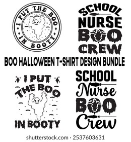  Boo Vector de Paquete de diseño de camiseta de Halloween, negro, negro, asustadizo, horror, miedo, hechicero, vacaciones
