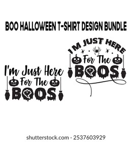  Boo Vector de Paquete de diseño de camiseta de Halloween, negro, negro, asustadizo, horror, miedo, hechicero, vacaciones
