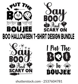  Boo Vector de Paquete de diseño de camiseta de Halloween, negro, negro, asustadizo, horror, miedo, hechicero, vacaciones
