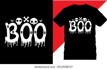 Boo Halloween TShirt design, printable t shirt, High quality tshirt design, Halloween t shirt, Original Vector illustration for t-shirt design, Best Halloween t shirts, Creative design, pumpkin