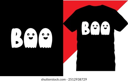 Boo Halloween TShirt design, printable t shirt, High quality tshirt design, Halloween t shirt, Original Vector illustration for t-shirt design, Best Halloween t shirts, Creative design, pumpkin