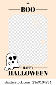 Boo. Happy Halloween, cute photo frame