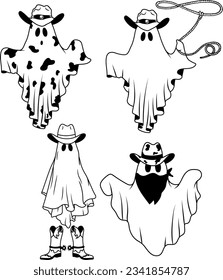 Boo Haw, Cowboy Ghost Svg, Halloween, Funny Halloween Shirt, Western Ghost Svg, Cowboy Hat, Halloween Cowgirl Svg svg
