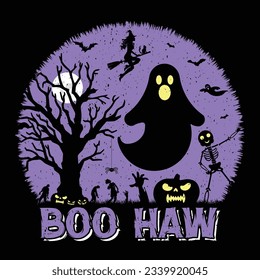 Boo Haw Halloween T-Shirt Design Vector Graphic SVG