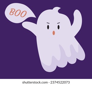 Boo helloween party vector art.