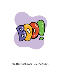 Boo icon islote white background vector stock illustration