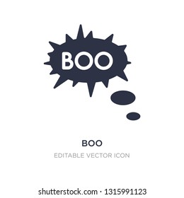 boo icon on white background. Simple element illustration from Halloween concept. boo icon symbol design.
