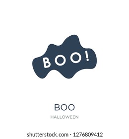 boo icon vector on white background, boo trendy filled icons from Halloween collection, boo vector illustration