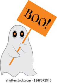 Boo Illustration for Halloween