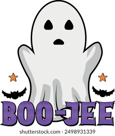 Boo Jee, Halloween Icon Halloween Celebration Quote EPS