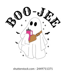 Boo Jee T-shirt Design Vector Illustration Clipart, Boo Shirt Vector