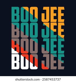 Boo Jee T-shirt Design Vector Illustration Clipart, Boo Shirt Vector