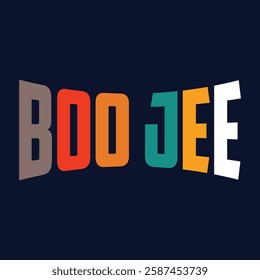 Boo Jee T-shirt Design Vector Illustration Clipart, Boo Shirt Vector