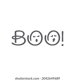 BOO! Line icon for business website,apps, and many more