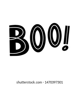 Boo Quote Doodles Black Lettering Vector Stock Vector (Royalty Free ...