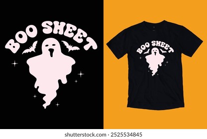 Boo sheet t shirt, Halloween t shirt design