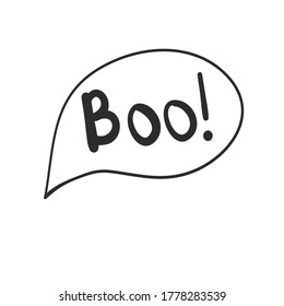 Boo Sign Vector Illustration Helloween