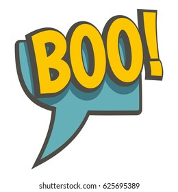 BOO, speech bubble icon flat isolated on white background vector illustration