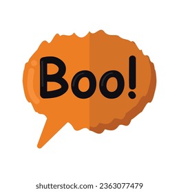 Boo speech bubble vector element icon illustration