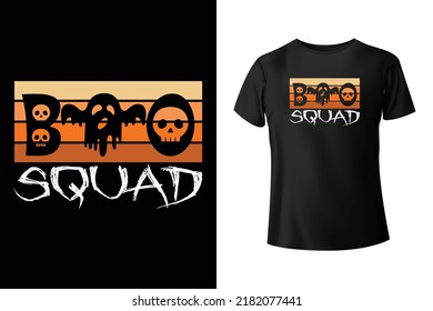 The boo squad - Happy halloween t-shirt design template