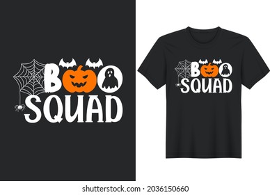 Boo Squad Shirt, Halloween Quote t shirt design template. Thankful, Thanksgiving T-Shirt design .Halloween Party shirt design .Pumpkin Patch Shirt