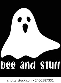 Boo and stuff - EPS file for cutting machine. You can edit and print this vector art with EPS editor.