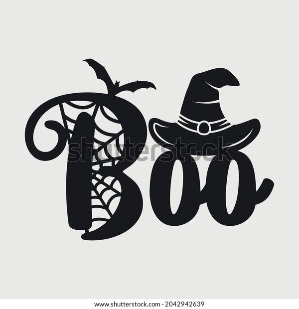 Boo Svg Typography Vector Design Stock Vector (Royalty Free) 2042942639 ...